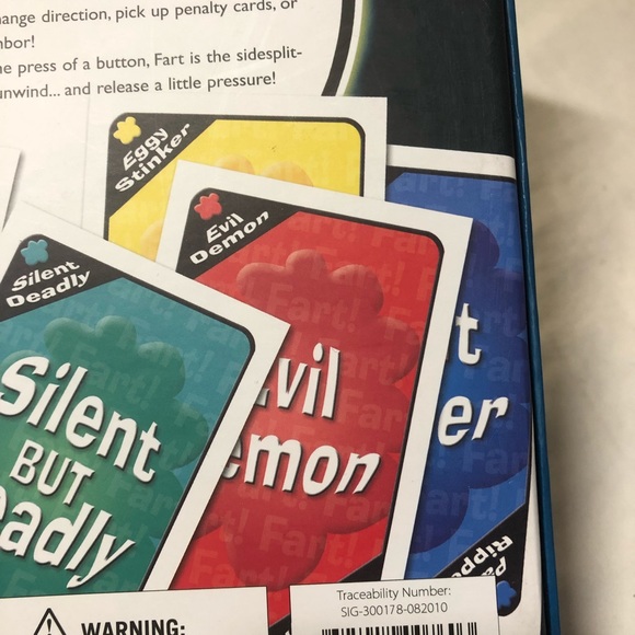 Fart!  Fast ‘n’ Flatulent Card Game with Sound Effects CD 3-6 Players 10 And Up - Picture 10 of 12